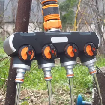 

4 Way Hose Splitter Garden Hose Splitter Hose Connector Outdoor Faucet Drip Irrigation Systems & Lawns Product