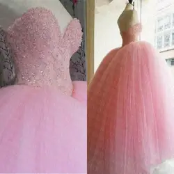 2019 с v-образным вырезом Розовое Бальное платье кружевное свадебное платье Свадебные платья Vestido De Noiva Robe de Soiree