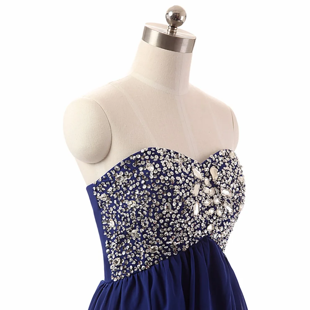 Vestido de 15 anos Курто Royal blue line шифон бисером особых поводов вечерние платье Короткое Реальный образец Homecoming платья