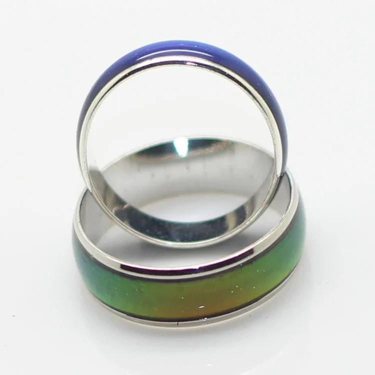 JUCHAO Anillos Mujer 6 мм умное Ювелирное кольцо из нержавеющей стали, меняющее цвет, кольца для настроения, чувство и эмоция, Температурное кольцо, подарок Anel