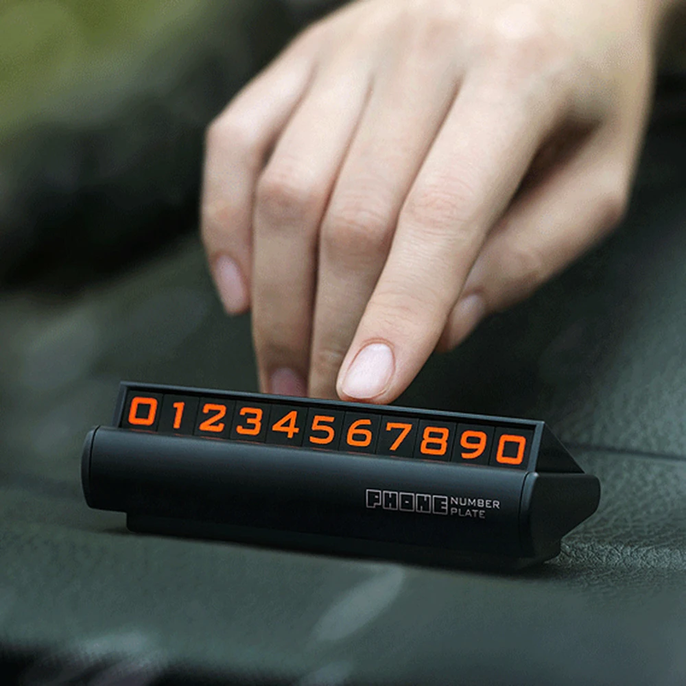 Tancredy Hideable Car Temporary Parking Card Plate Car Styling Parking