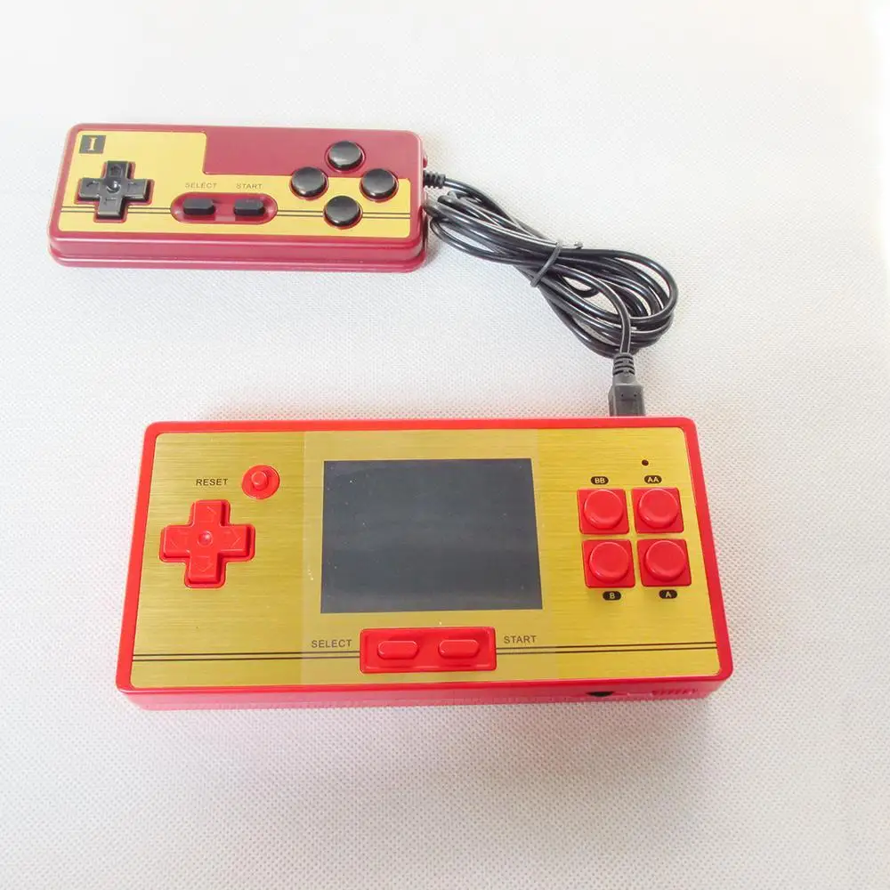 Retro games video game console handheld game console 600 in 1 games children 2.6 inch screen add one joystick 8bit for family 