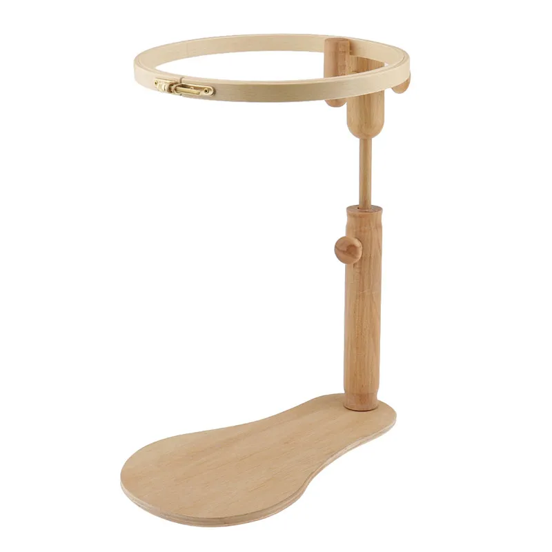 

1pcs Cross Stitch Hoop Set Embroidery Stand Hoop Wood Embroidery Shelf and Adjustable Embroidery Hoop Ring Frame DIY Sewing Tool