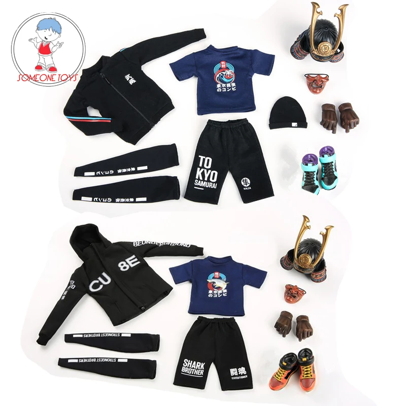 

1/6 Scale Japan Style Tokyo Sumurai Shark Brother Clothes Sets Male Costume Clothing For 12 inches Action Figure Collections