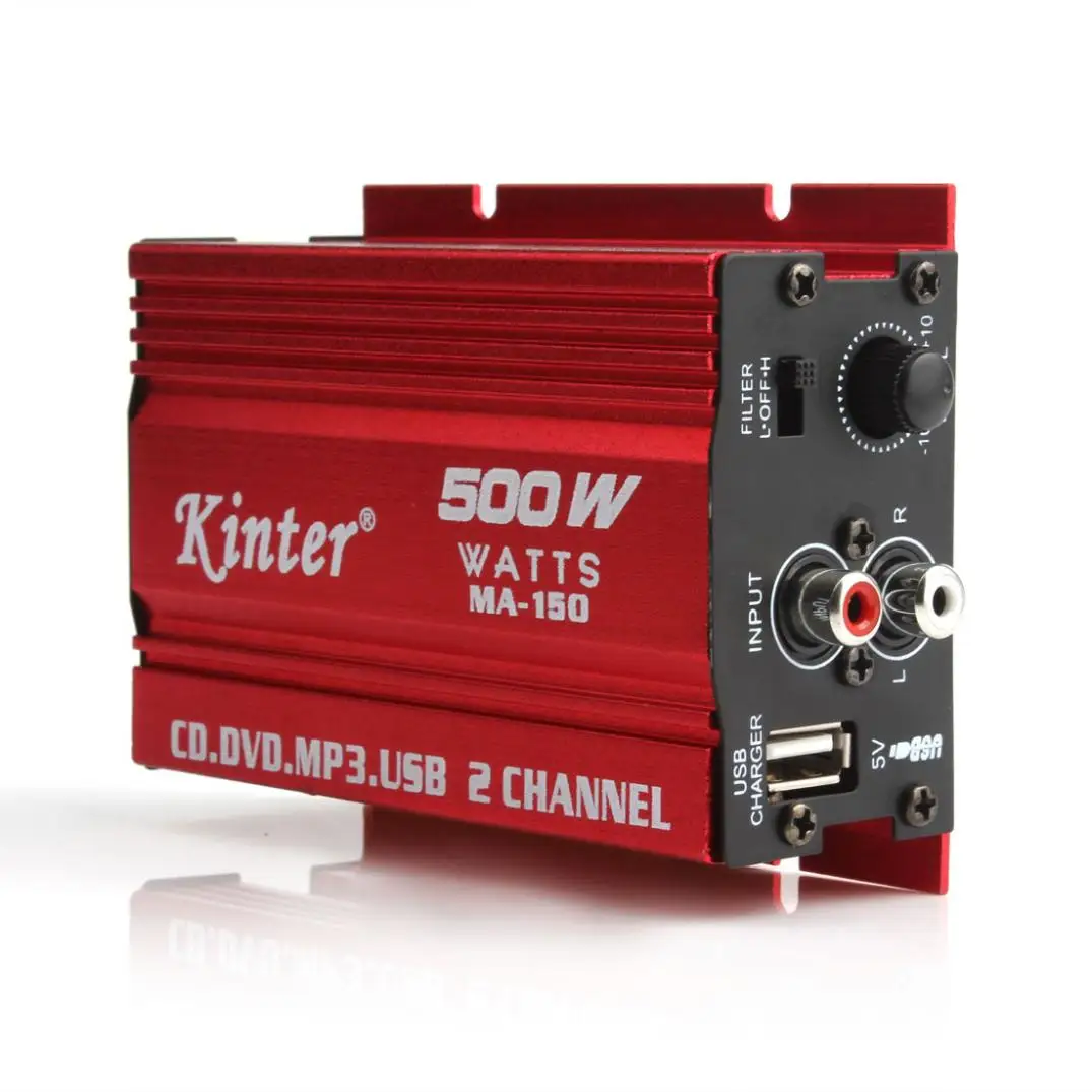 Kinter MA-150 500 вт 2-канальный мини Hi-Fi автомобильный стерео аудио усилитель мощности сабвуфер для автомобиля мотоцикла Mp3 Mp4