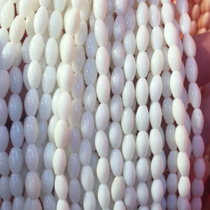 3x6mm 4x8mm 6x9mm 3 color natural coral barrel rice shape loose beads spacer diy jewelry making finding accessories 15 inch B654