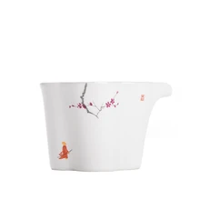 PINNY ручная роспись Слива чайная чашка матовый белый фарфор ярмарка чашка высокое качество китайский чайный набор кунг-фу ручной работы винтажные чайные инструменты