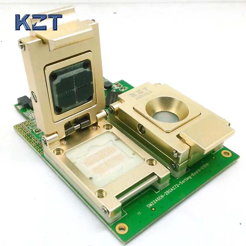  BGA272 Legierung Clamshell Pogopin Testvorrichtung SSD-Test Lösung SM2246EN Zwei In Einem Test Boar