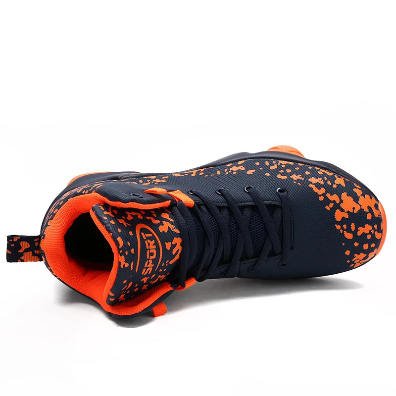 High-top zapatos de baloncesto de los hombres zapatillas de deporte respirables cesta homme amortiguación de Hombre zapatos de deporte al aire libre zapatos de baloncesto