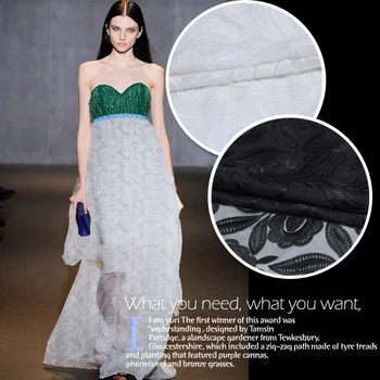 

LEO&LIN Guipure Leaf Heavy 100% Silk Embroidered Lace Hmade Custom Paragraph Fabric 50cm