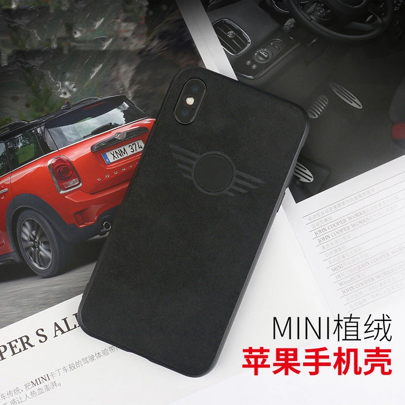 Новый чехол для телефона из пластика и материала с ворсом от iphone 6 до Inphone X Mini Cooper