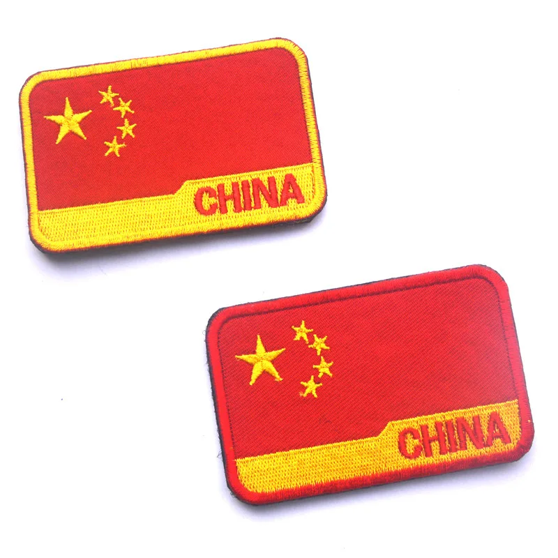 3pcs Embroidery China Flag Patch Cloth 3D Chinese Tactical Patch