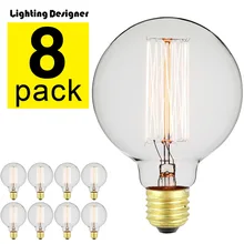 8 шт./упак. электрическая лампочка эдисона лампа накаливания старинная лампочка 40 Вт 220/240 V E27Decorative лампочка TG95 беличья клетка дизайн