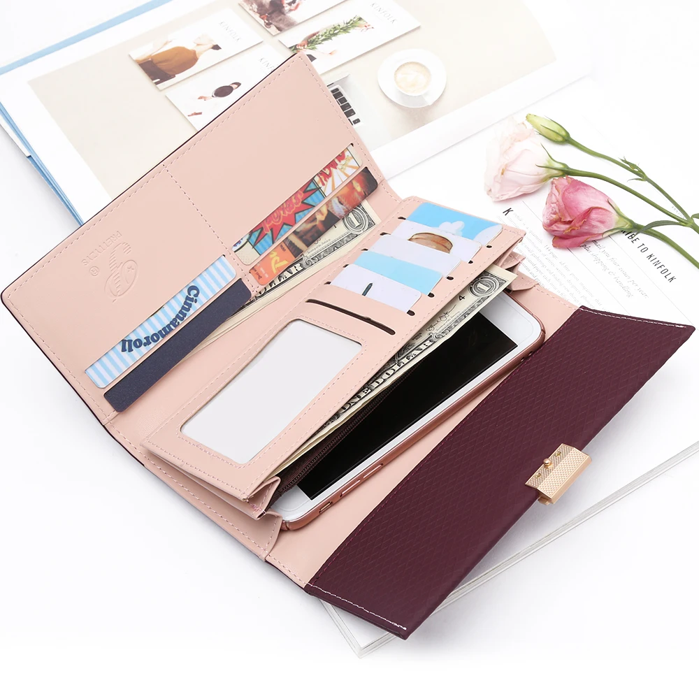 Woman Wallet Clutch Plaid Wallet Zipper Female Ladies Hot Change Women Luxury Credit Phone Card Holder Coin Purses For Girls Woman Wallet Clutch Plaid Wallet Zipper Female Ladies Hot Change Women Luxury Credit Phone Card Holder Coin Purses For Girls