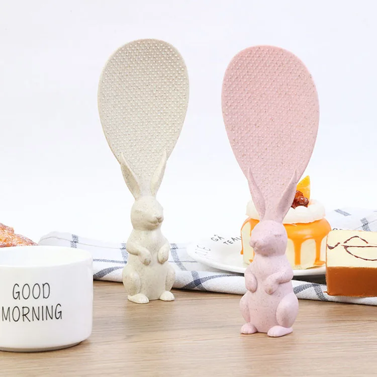UPORS кролик ложка антипригарным риса весло специальные Пластик ложка Мода Мультфильм стоял кролик ковш Кухня гаджеты