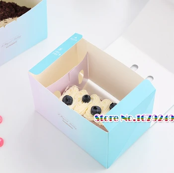 

Small blue paper box, pancake biscuit Boxes, Gift Favor DIY Cookies cake Packaging Paper Boxes 100pcs/lot