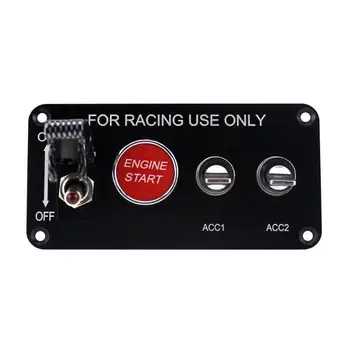 

Racing Modified 12V Car Universal Carbon Fiber Car Ignition Switch Panel Protector Engine Start Push Switch