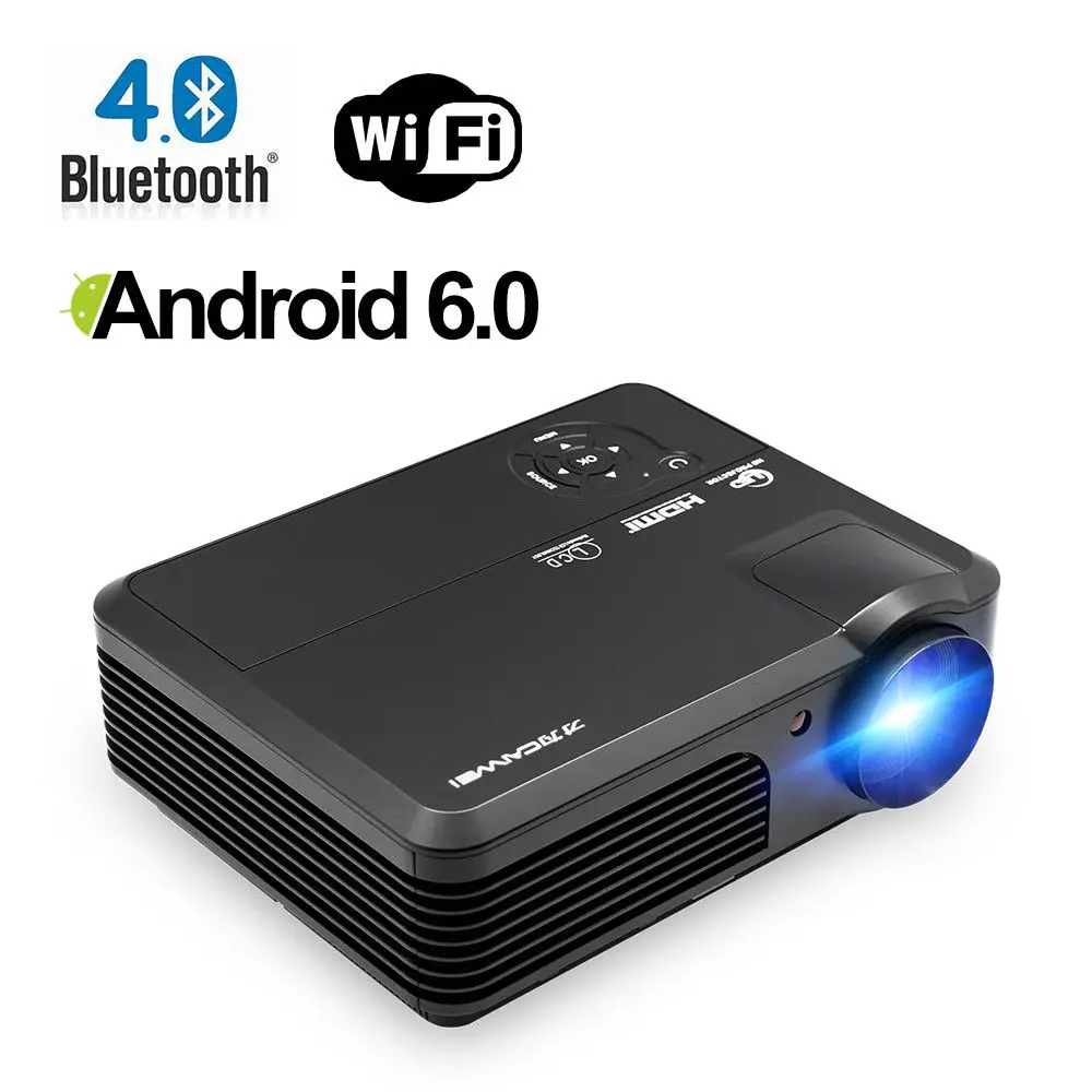 CAIWEI Android Wifi LED Projector Bluetooth Home Cinema Beamer 1080P
