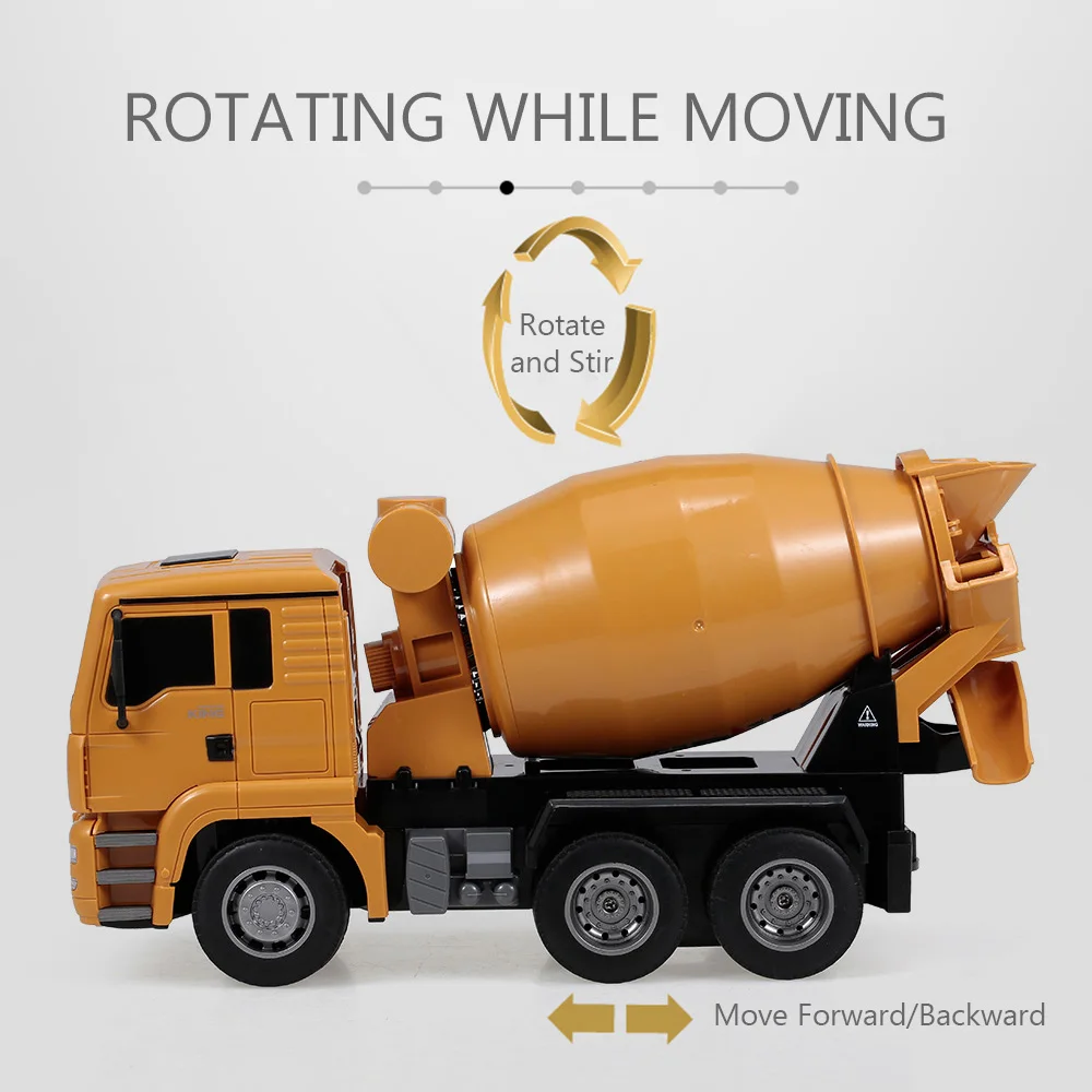 HUINA 1333 1:18 2,4 г Бетономешалка инженерный грузовик легкий строительный автомобиль игрушки для детей