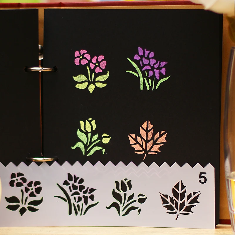 Long Lace Ruler Hand Painting DIY Template Photo Album, Accessory Material, Drawing Board, Hollow Stencil, Children Drawing Tool