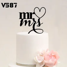 Personalized Wedding Cake Topper Casamento Decoration Unique Acrylic Custom Name black Mr & Mrs Bilayer Structure Love stand