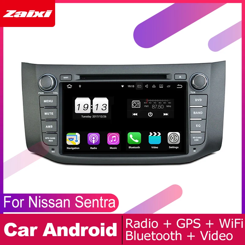 ZaiXi для Nissan Sentra Sylphy 2013 ~ 2019 Автомобильная Мультимедийная система Android 2 DIN