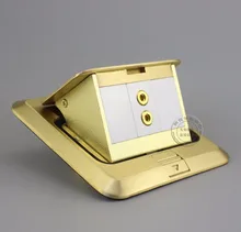 Bronze Pop-up 2 Binding Banana Post Connector Surround Theater Speaker Floor Panel Ground Outlet Socket Receptacle