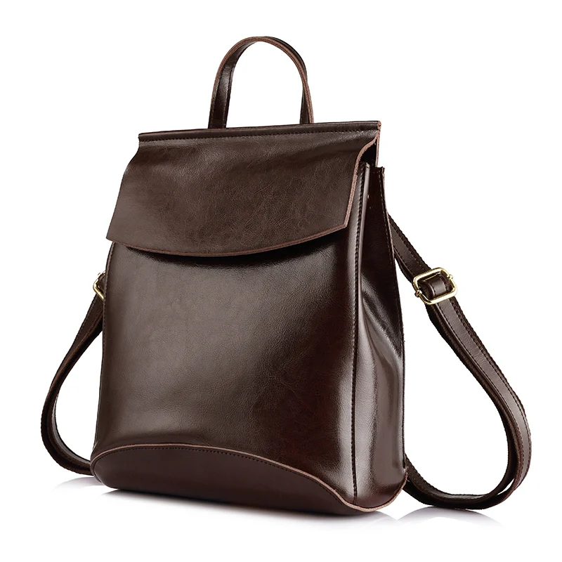 REALER, женский рюкзак, школьная сумка для женщин,, сумка через плечо, женский кожаный рюкзак с разрезом для девочек-подростков, сумка, сумки - Цвет: Brown