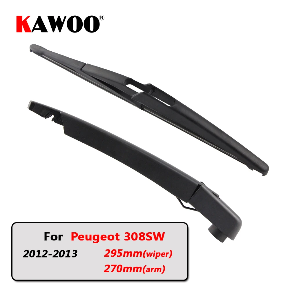 KAWOO Car Rear Wiper Blade Blades Back Window Wipers Arm For Peugeot 308SW Hatchback (2012 2013