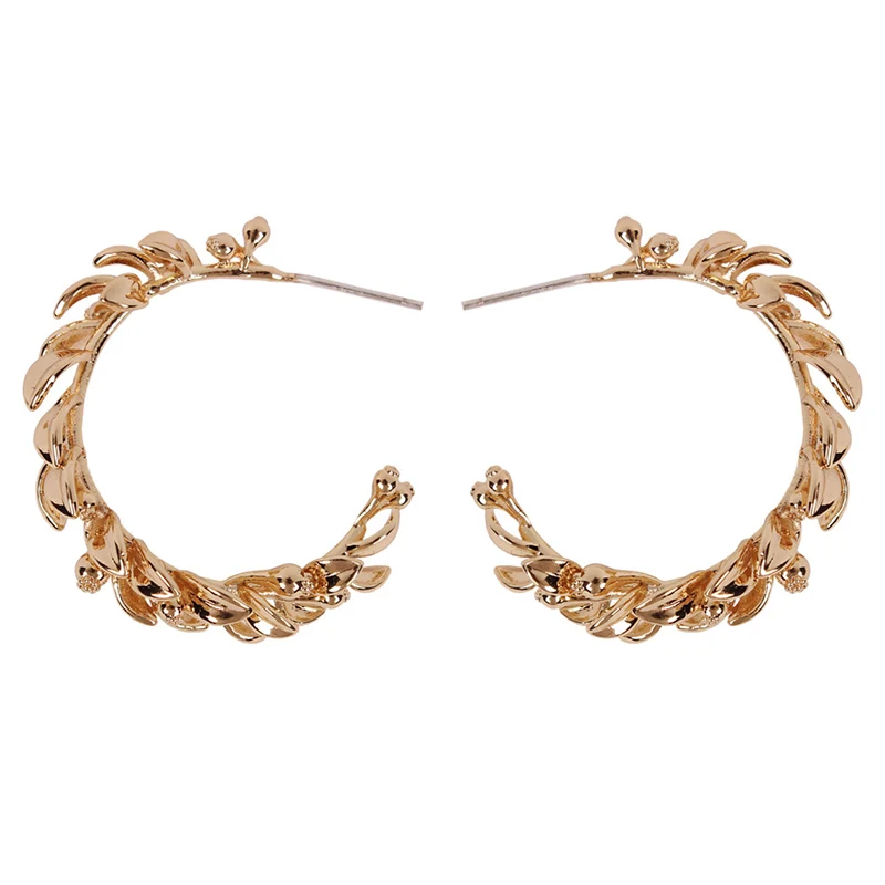 Lalynnlys элегантные модные большой круг обруч серьги для женщин золото металл имитация жемчуга серьги вечерние свадебные украшения E48331 - Окраска металла: E5274