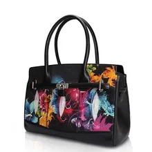 Роскошная дизайнерская настоящая кожа ската кожаная женская большая сумочка с металлическим замком дамская сумка с цветами и верхней ручкой женская большая сумочка