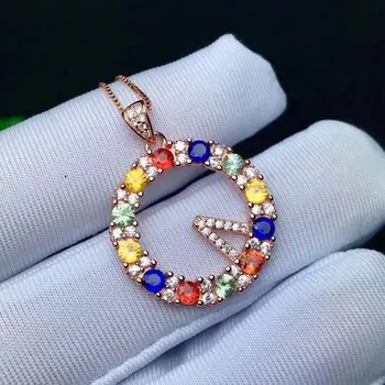 

Fidelity natural 3mm color sapphire s925 sterling silver Pendants fashion fine jewelry gfit for women party natural gemstone