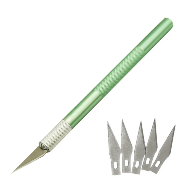 Non-Slip Metal Scalpel Knife Tools Kit Cutter Engraving Craft knives+5pcs Blades Mobile Phone PCB DIY Repair Hand Tools Non-Slip Metal Scalpel Knife Tools Kit Cutter Engraving Craft knives+5pcs Blades Mobile Phone PCB DIY Repair Hand Tools