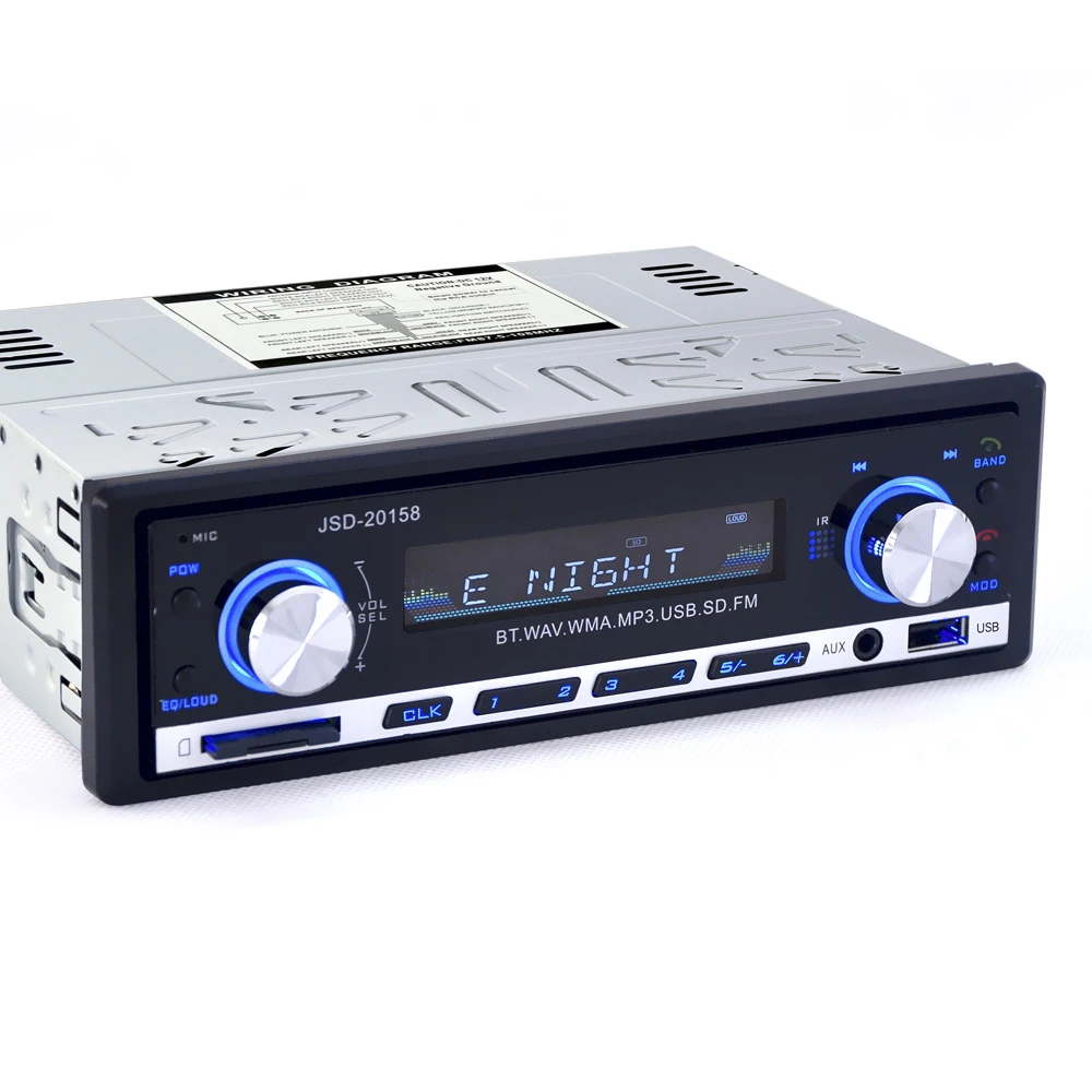 JSD 20158 1 Din Car Audio Auto Radio Stereo Music Bluetooth MP3 Player FM Tunner Autoradio AUX Input Radios USB Charger Port JSD 20158 1 Din Car Audio Auto Radio Stereo Music Bluetooth MP3 Player FM Tunner Autoradio AUX Input Radios USB Charger Port