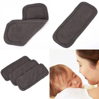 

Baby Diapers Washable 4 Layers Cotton Cloth Charcoal Bamboo Diaper Insert Retail 0-1 Years Old Boy Girls Reusable Top Quality