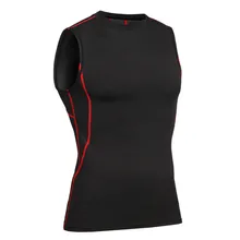 Модный мужской компрессионный жилет для бодибилдинга, майка, брендовая одежда, эластичный Быстросохнущий мужской облегающий жилет