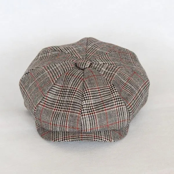 Весенне-осенняя восьмиугольная кепка, одинарный камвольный шерстяной тканевый сетчатый Кепка художника, кепка газетчика, берет для мужчин и женщин
