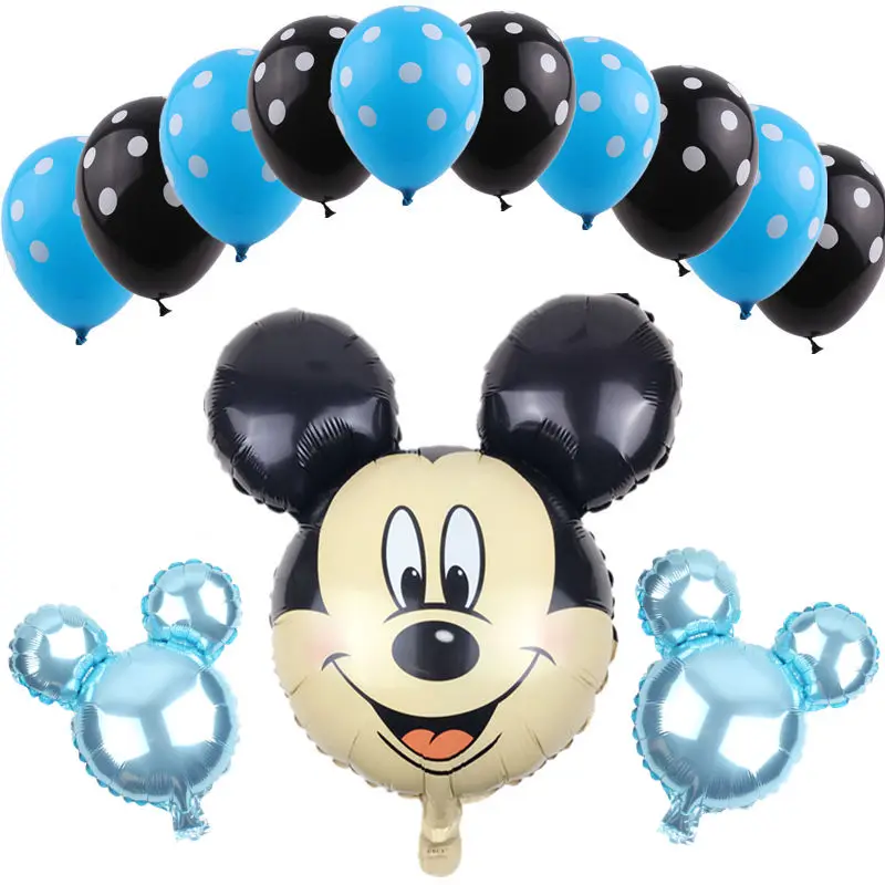 GOGO PAITY 13 шт Микки Минни фольга шары набор латексные globos детский душ День рождения
