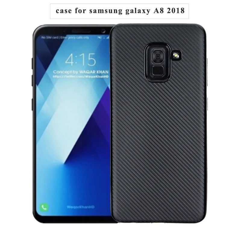 carbon fiber silicone case samsung galaxy a8 2018 A530F (10)