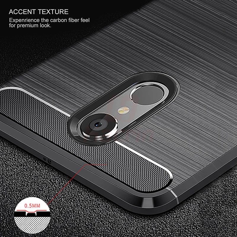 For Xiaomi Redmi 5 Plus Case Carbon Xiaomi Redmi 5 Case Brushed TPU Silicone Protective Back Cover Shockproof for xiami Redmi5