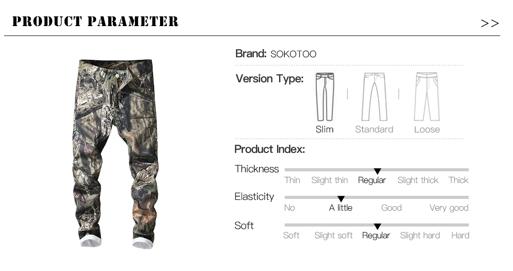 Sokotoo мужские джинсы с 3D принтом облегающие камуфляжные цветные окрашенные джинсовые брюки