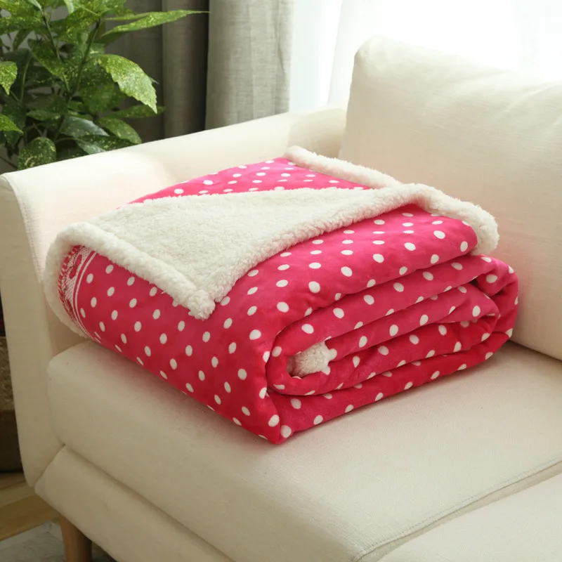 

High Quality Sherpa Blanket Weighted Solid Flannel Blanket Soft Coral Fleece Blankets for Beds