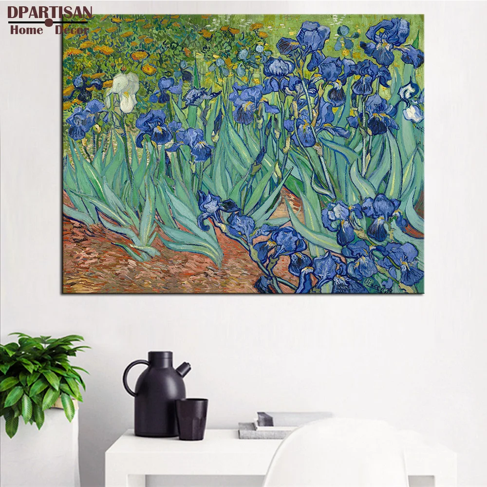 

DPARTISAN Vincent Van Gogh Irises 1889 Giclee wall Art Abstract Canvas Prints No frame wall painting for home living pictures