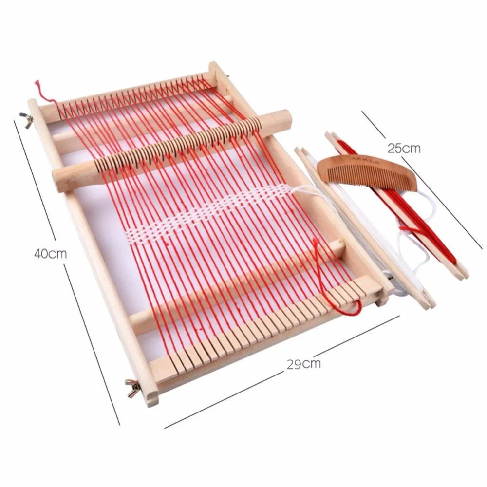 Деревянная традиционная ткацкая детская игрушка, обучающая Подарочная Деревянная ткацкая рама, вязальная машина