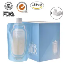 200 мл прямой-насос молокоотсос твист-Кепки пакет для хранения грудного молока свежий заставки 15 шт./компл. с параметрами ширины и высоты обычных Калибр адаптеры для сим-карт