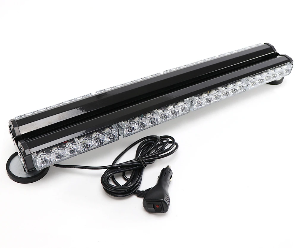 48 LED 47/" Red Flash Traffic Advisor Safety Emergency Warning Strobe Light Bar