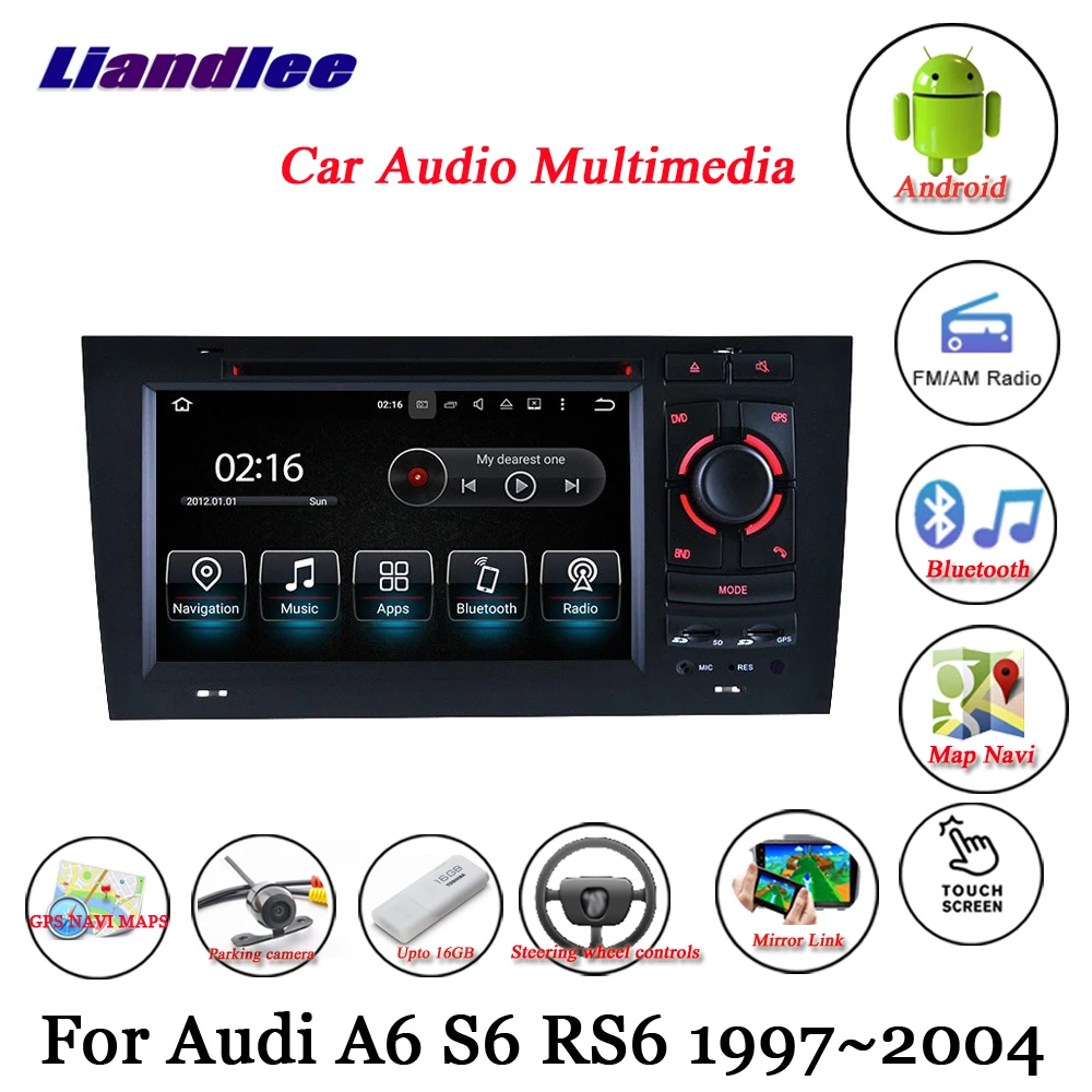 Liandlee автомобильная система Android для Audi A6 S6 RS6 C5 1997~ 2004 Радио DVD tv Carplay камера gps Navi Навигация BT экран мультимедиа