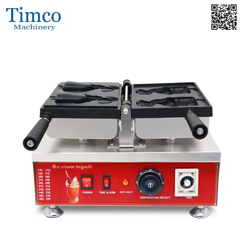 Taiyaki Mini Fish Waffle Maker 2pcs Red Bean Ice Cream Fish Waffles