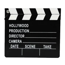 Claqueta de Director de madera de 30cm, película de película, tablero de acción, accesorios de decoración para fiestas