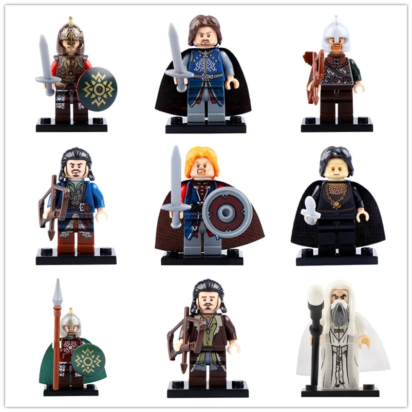

Legoed Lord Of The Rings Action Minifigured Aragorn Boromir Rohan Building Blocks Children Gift Bricks Toys CP8031